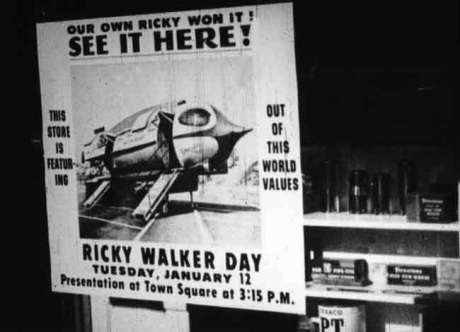 'Ricky Walker Day' Announcement in storefront window.