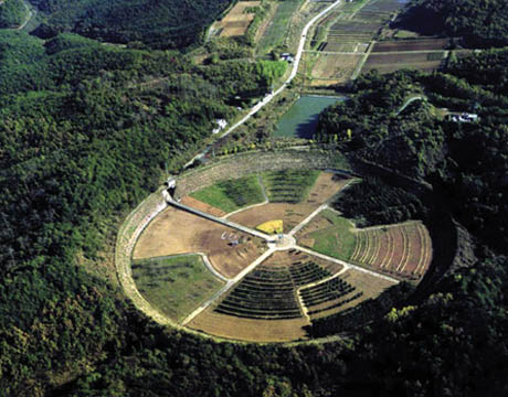 Aerial view of the Institute of Radiation Breeding, Hitachiohmiya, Japan